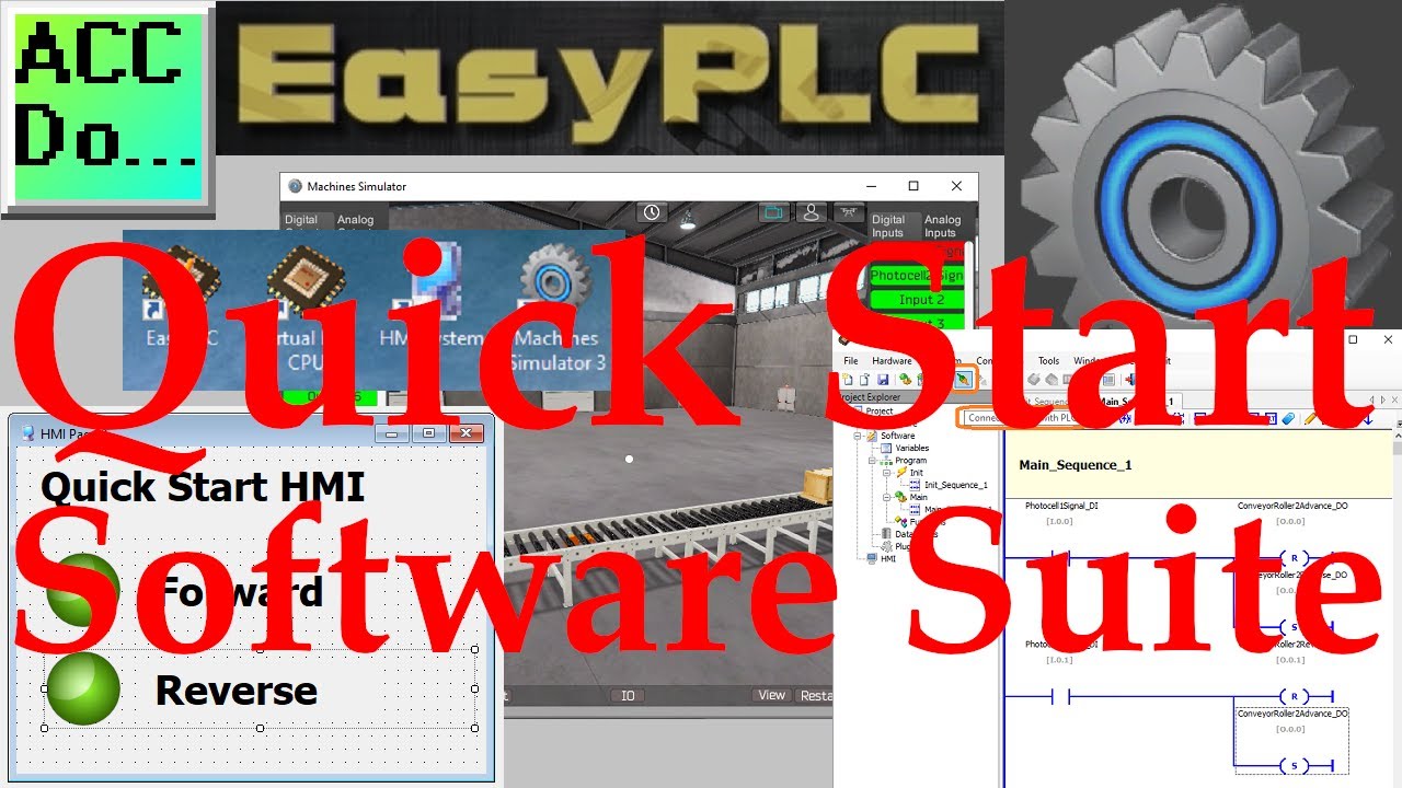 EasyPLC Machine Simulator Tutorial - Program a Conveyor in Minutes Now!
