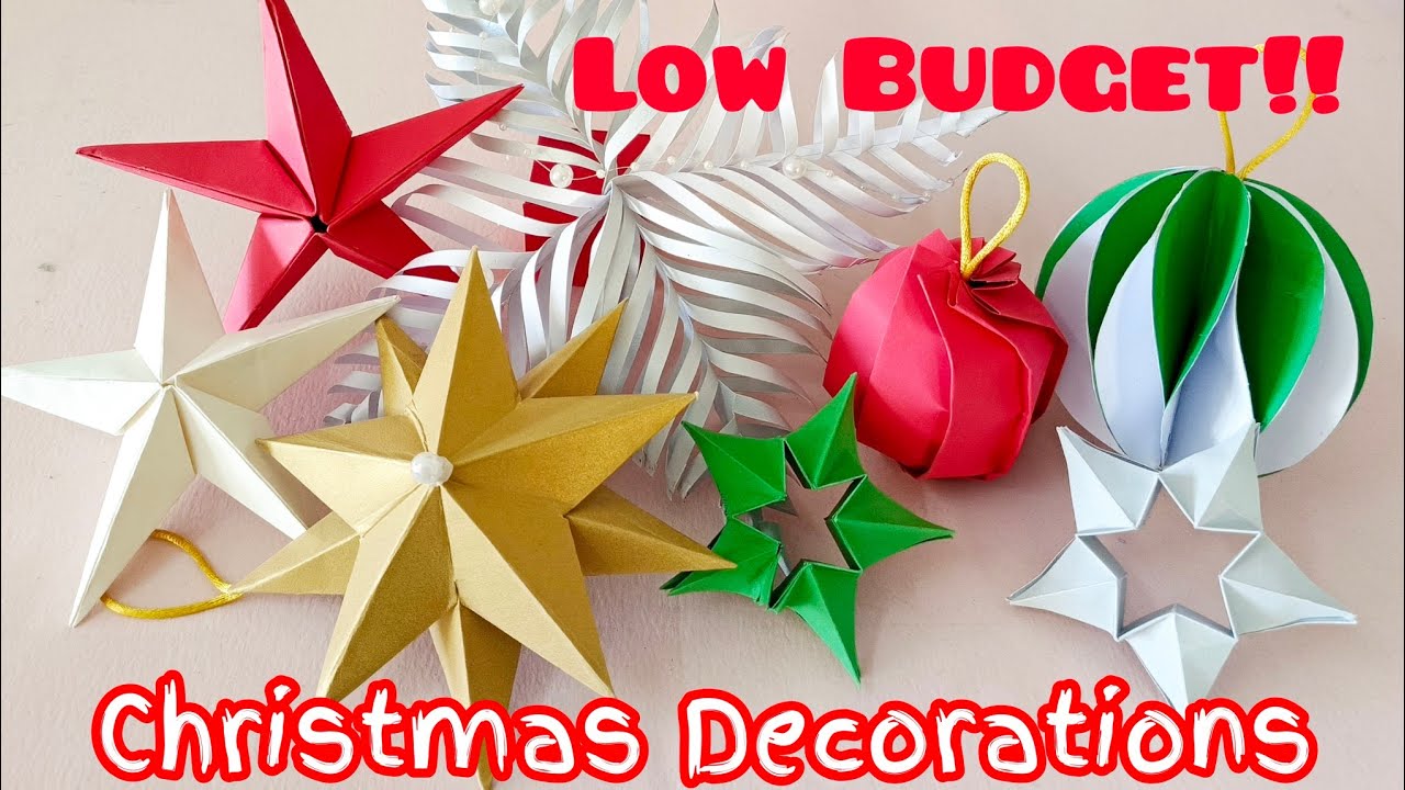 6 Easy Christmas Craft Ideas Low Budget | DIY Christmas Decorations