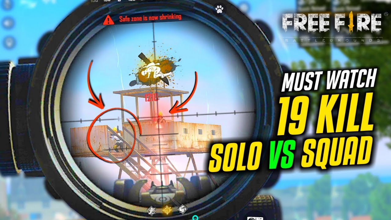 AWM 19 Kill Solo vs Squad Free Fire OverPower Gameplay