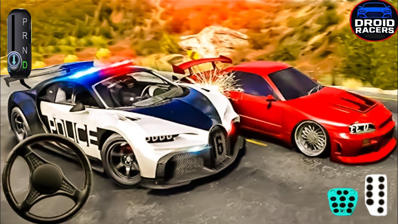 Police Car Chase simulator 3D Game- Bank Robbery pursuit Gameplay🚓