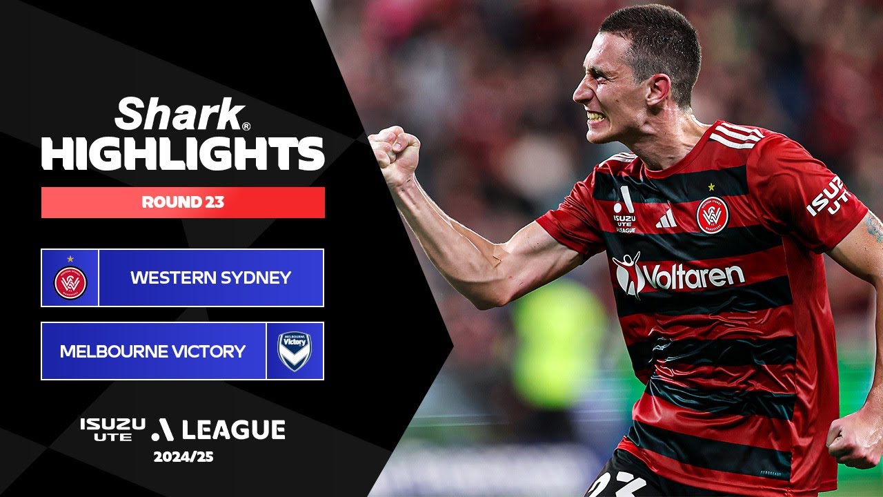 Western Sydney v Melbourne Victory - Shark Highlights | Isuzu UTE A-League 2024-25 | Round 23