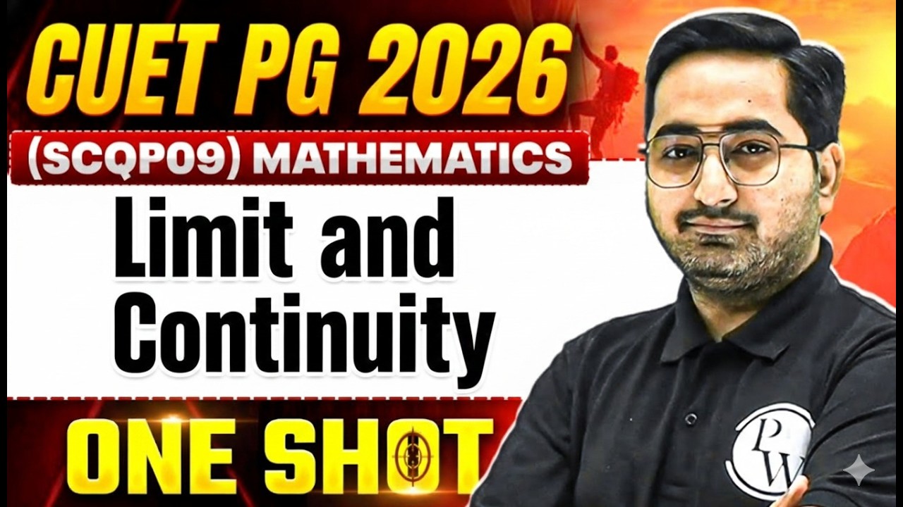 CUET PG Computer Science Mathematics 2026 | CUET PG 2026 Mathematics Limits And Continuity