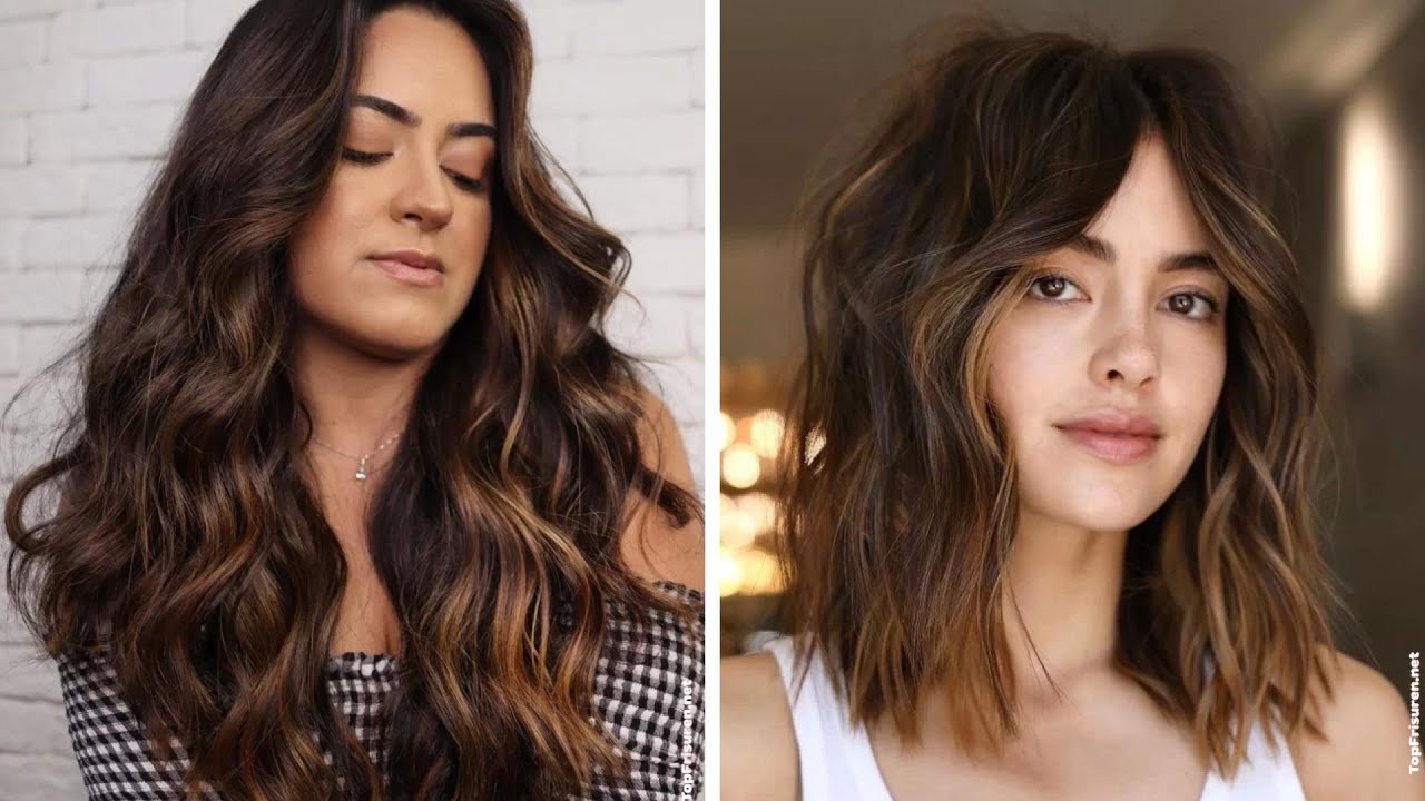 20 Schicke Ideen Für Schwarzes Haar Mit Karamell-Highlights