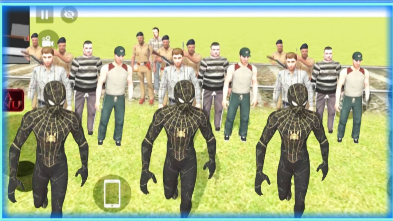 blackspiderman geye train se logo ko police wale ko udane redspiderman blackspiderman