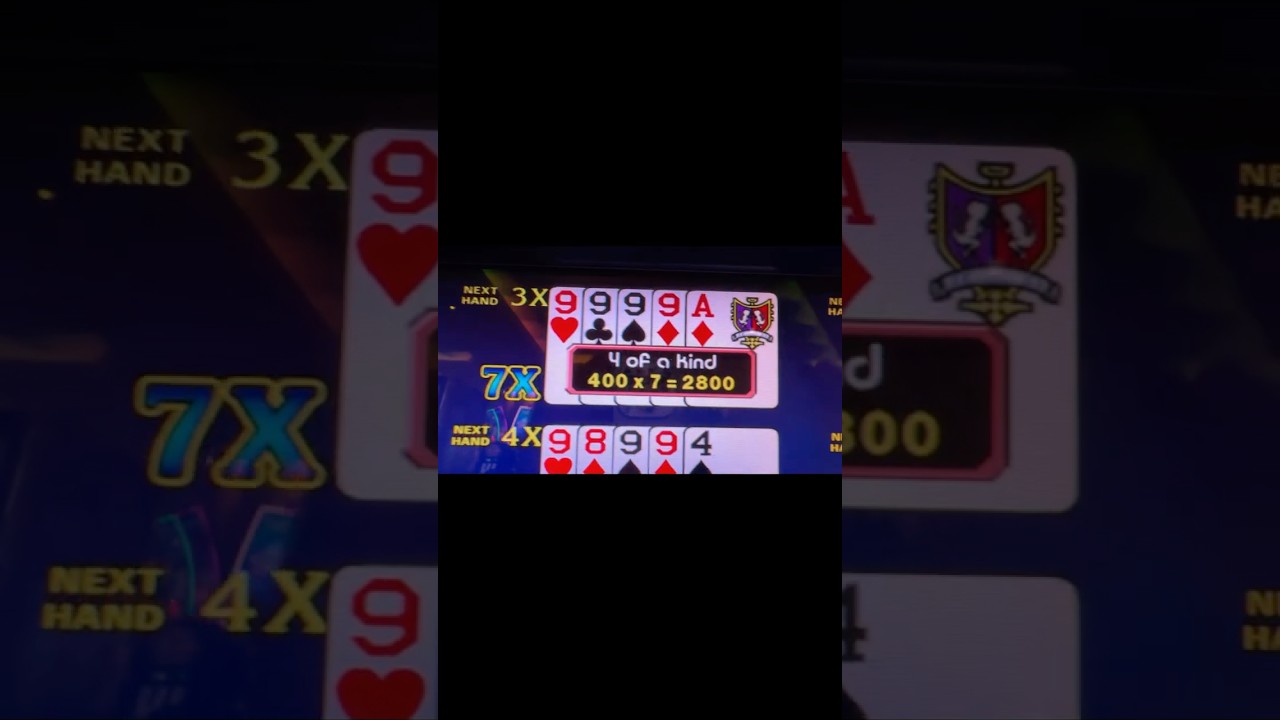 QUADS x7 on Ultimate X Poker - BIG WIN with 4 of a kind with x7 bonus - at Parx Casino!