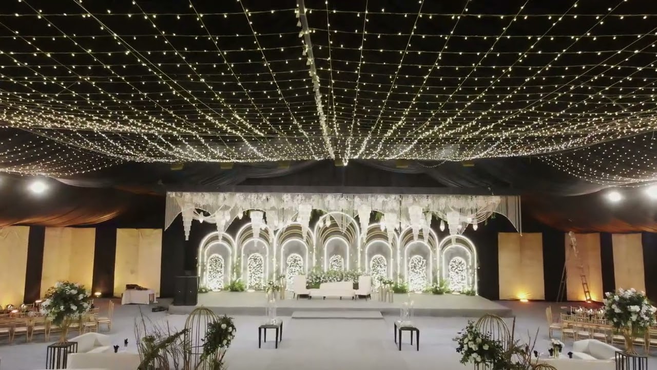 Marquee Event | Hanging Chandeliers | Theme Décor | Nadeem Caterers | Canal City Farmhouse