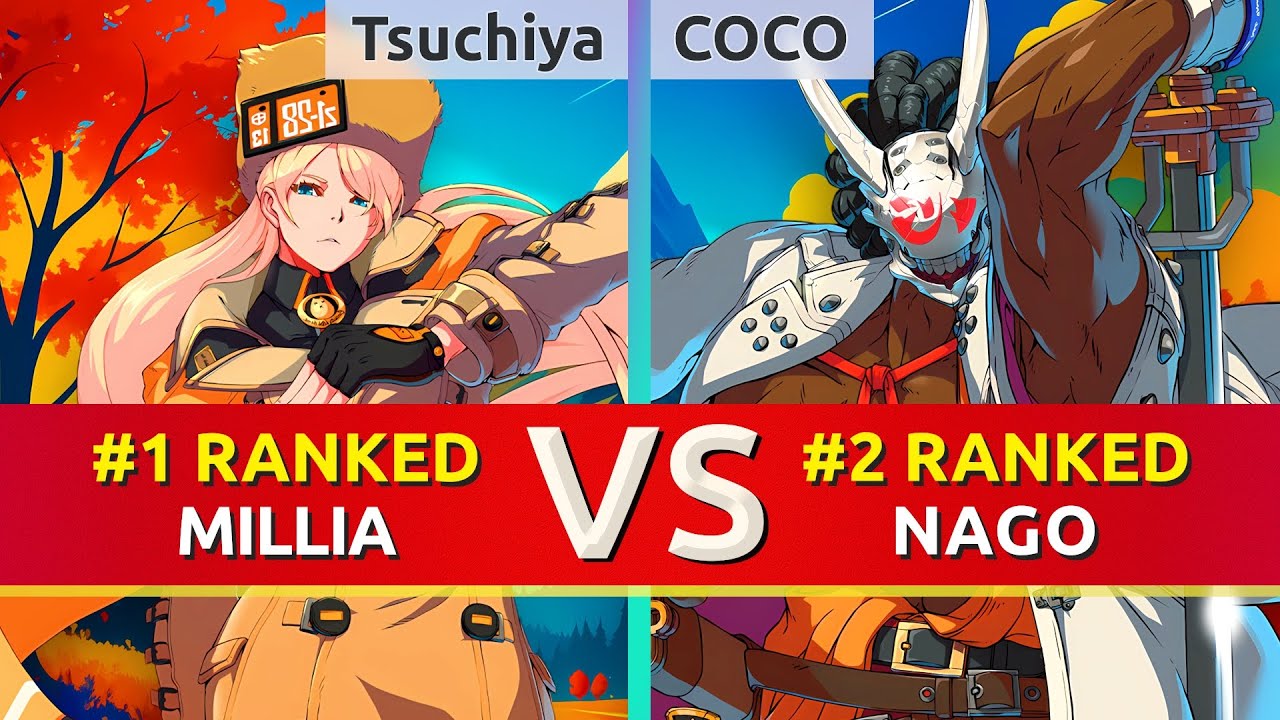 GGST ▰ Tsuchiya (#1 Ranked Millia) vs COCO (#2 Ranked Nagoriyuki). High Level Gameplay
