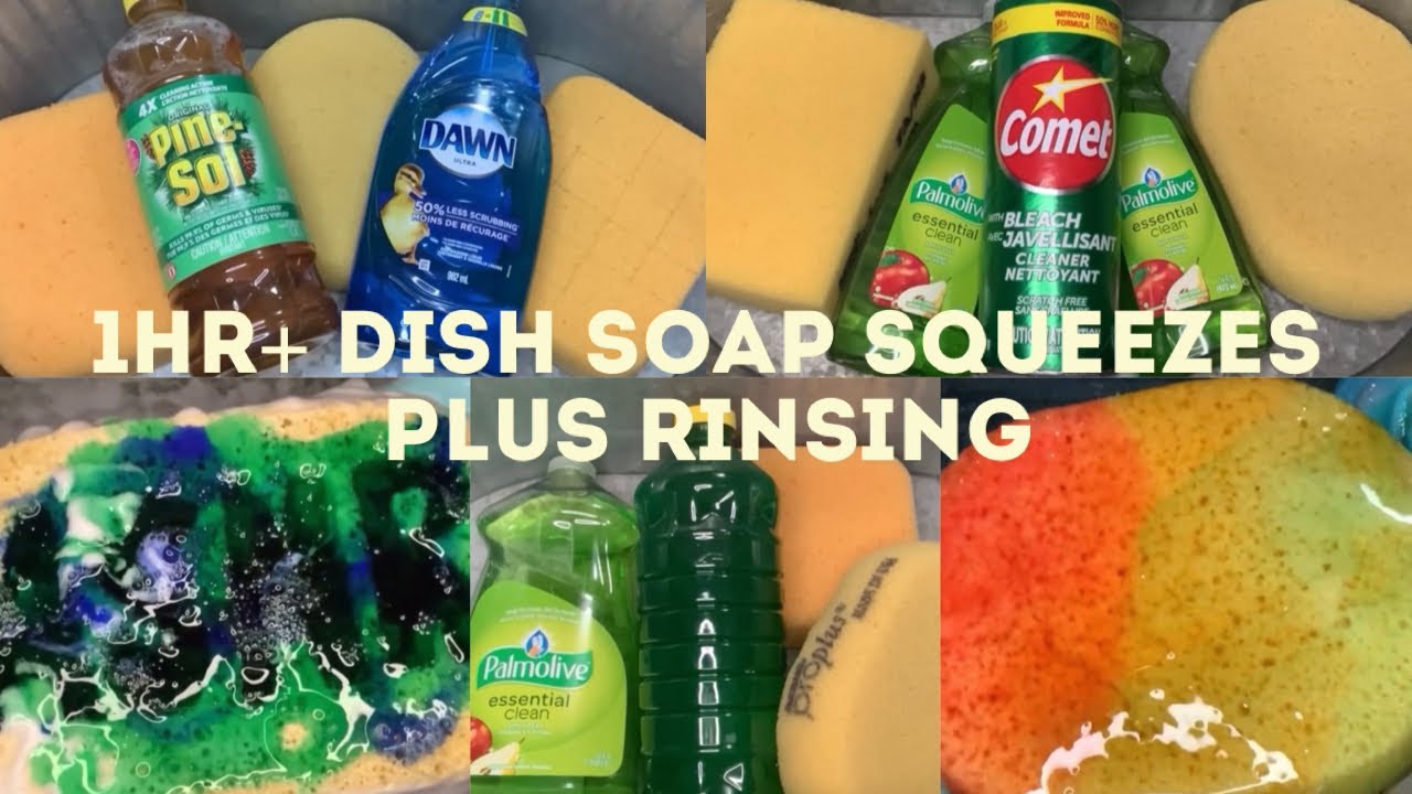 1Hr+ of Dish Soap Squeezes PLUS SUDSY Rinsing | Compilation 