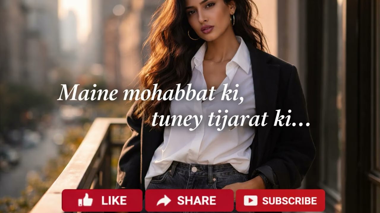 मैंने मोहब्बत की, तूने तिजारत की । a cry of a broken heart | rebuilding life| ghazal