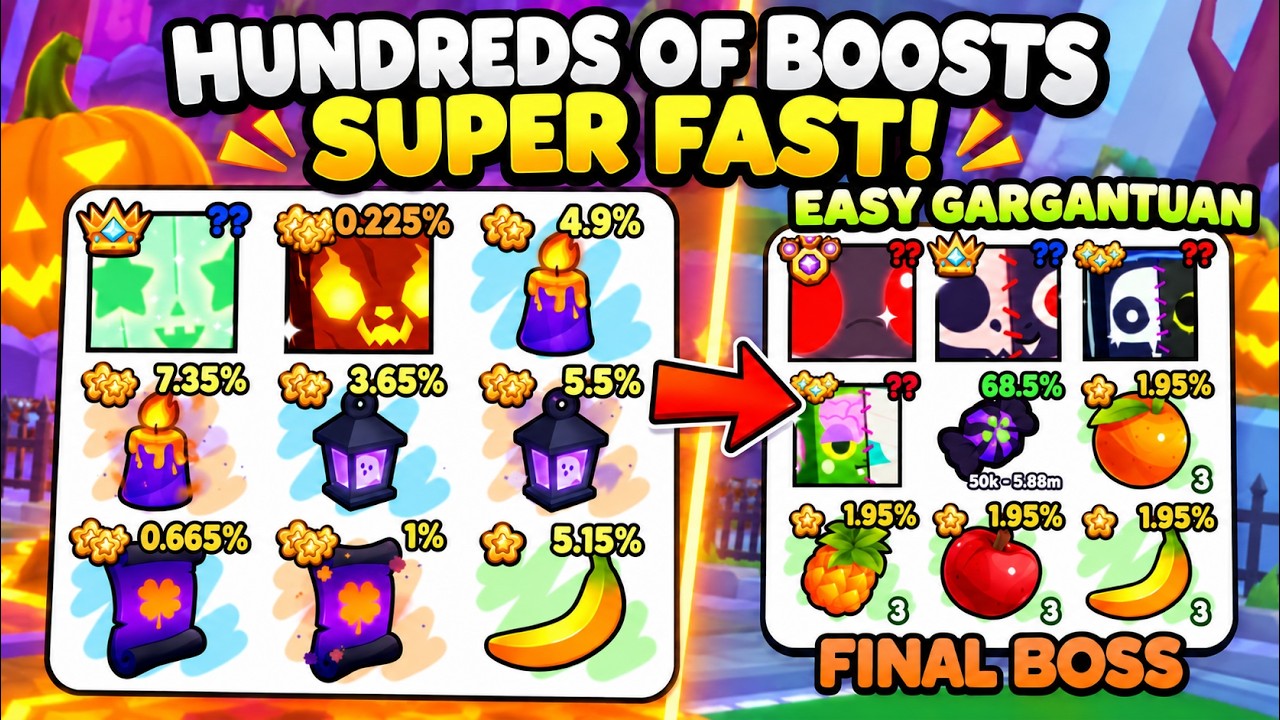 HOW TO GET HUNDREDS OF BOOSTS SUPER FAST IN HALLOWEEN EVENT PET SIMULATOR 99