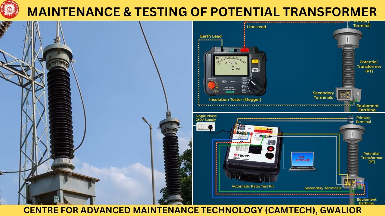 Maintenance & Testing of 132 & 25 KV Potential Transformer in Railway TSS | CAMTECH, Gwalior