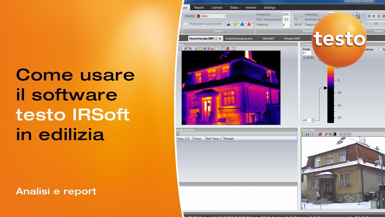 Creare un report termografico nel settore edile con il software IRSoft