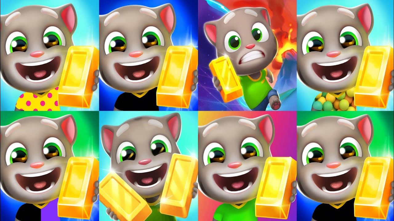 Talking Tom Gold Run Water Park,Water Village,Flying,Candyland,Lost City,Santa Village,Venice Canals