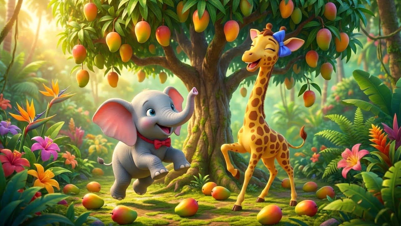 مغامرة الزرافة والفيل الصغير  🦒🐘 | Giraffe and Baby Elephant Story