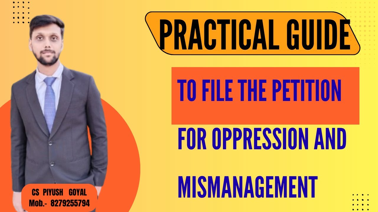 How to file Oppression and Mismanagement  petition  | practice process to file Petition in NCLT