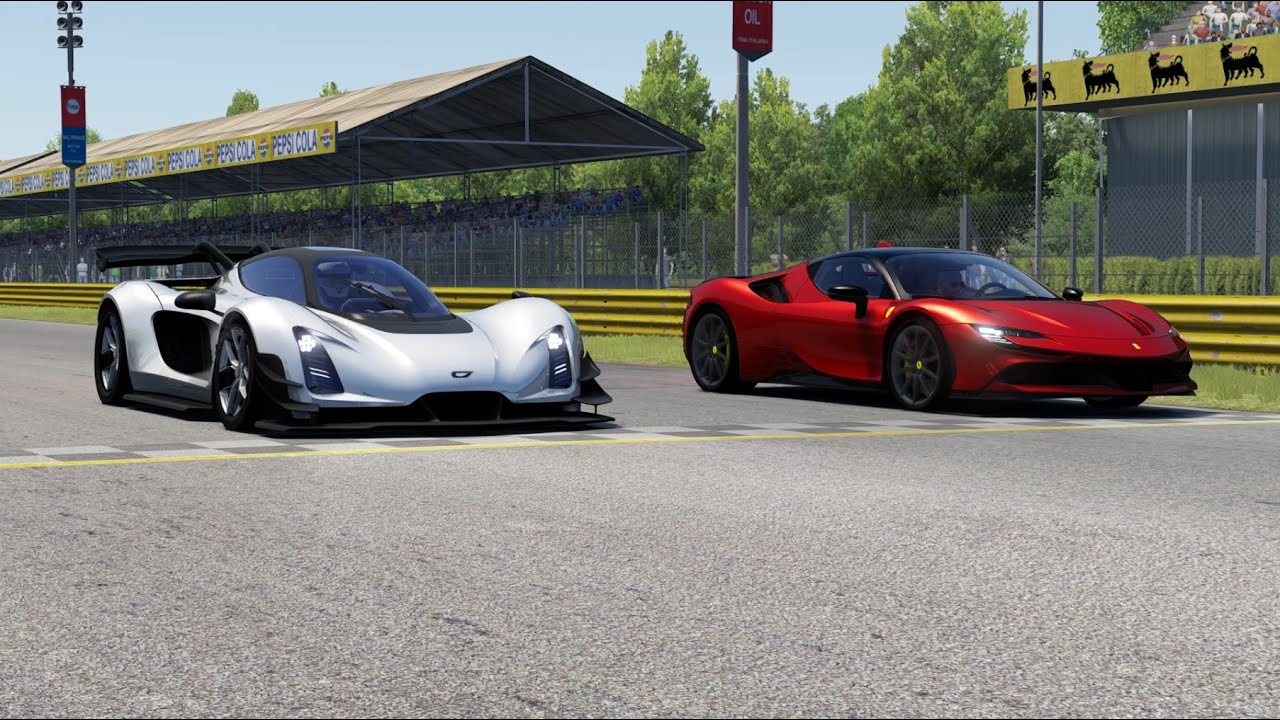 Czinger 21C 2021 vs Ferrari SF90 Stradale 2022 at Monza Full Course