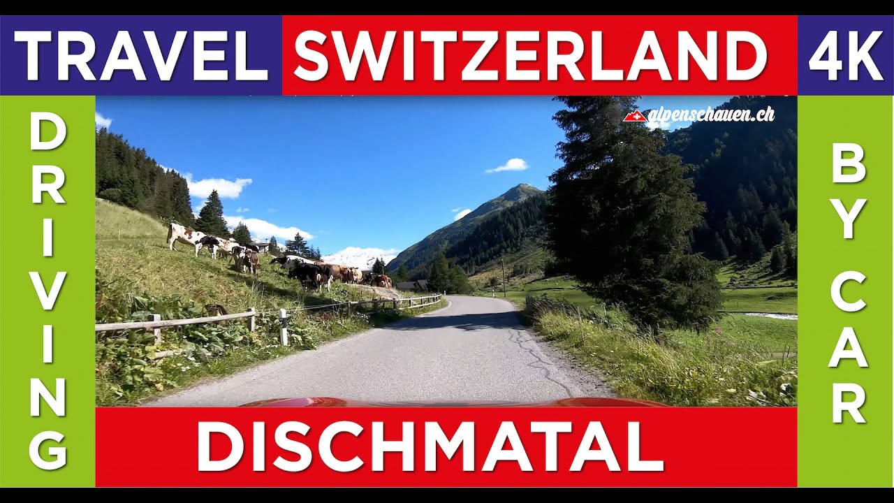 Driving in Switzerland - Dischmatal (from Davos to D&uuml;rrboden 2010m)  - 4K Video - Tesla Model S