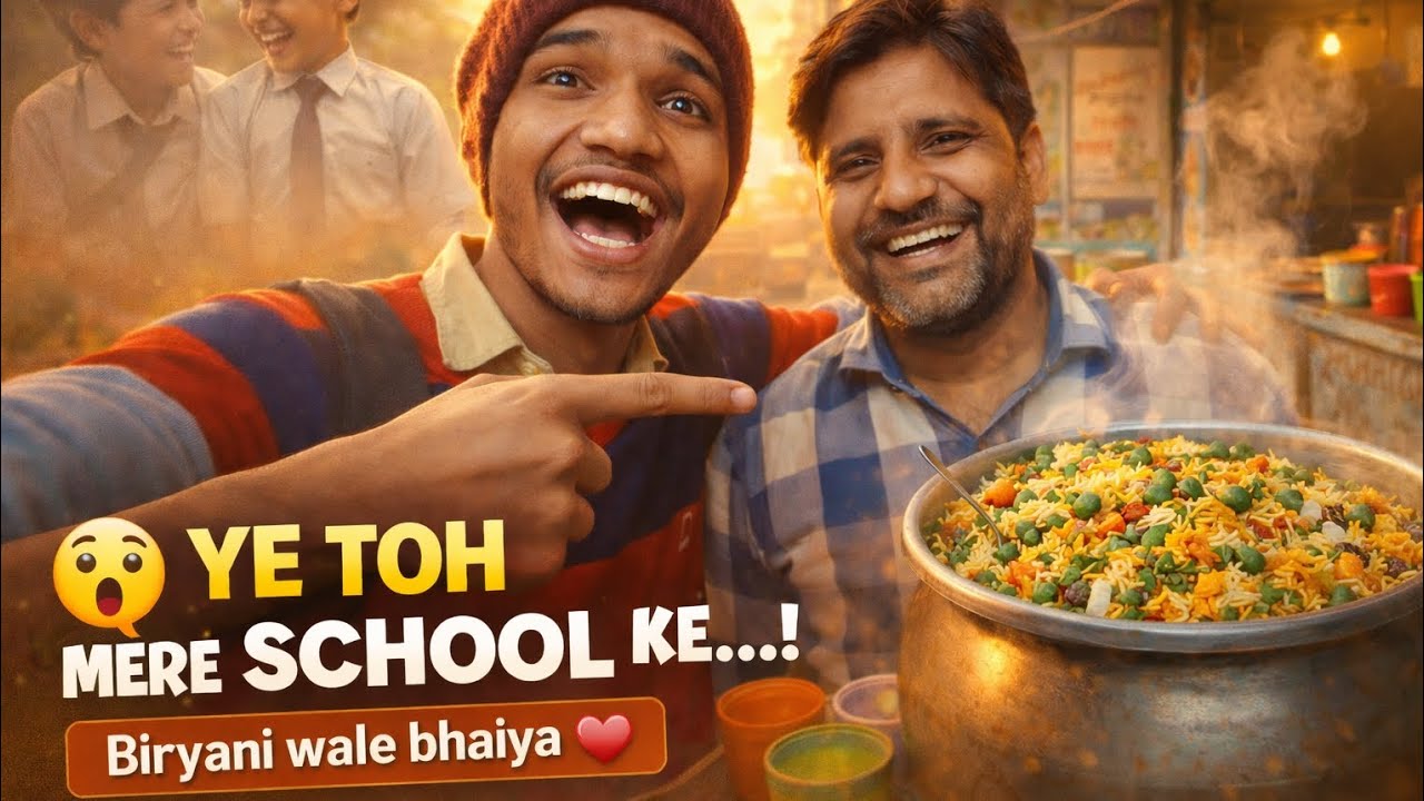 school ki yaade biryani wale bhaiya se mile 🥹@vlogwithrinku-01 #oldschool