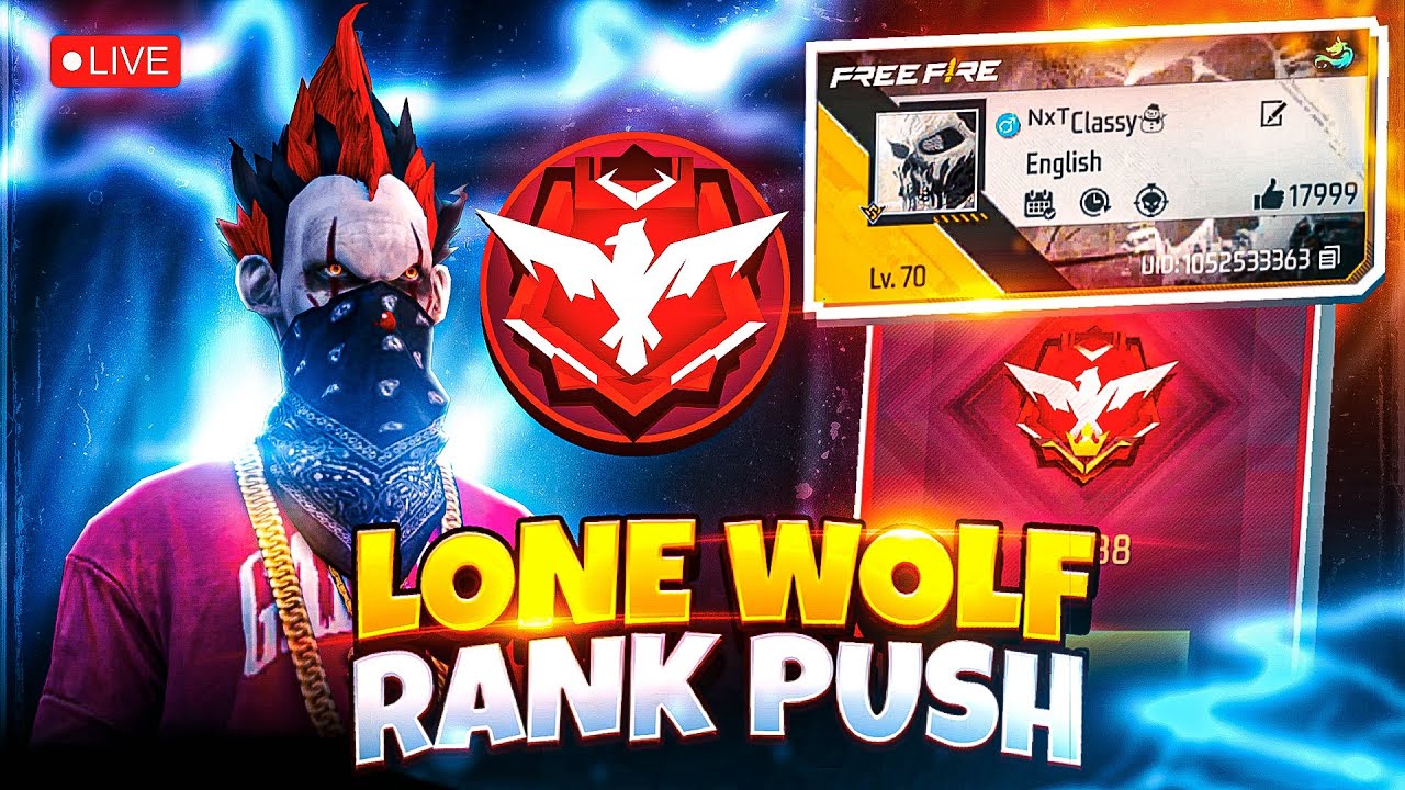 FASTEST 🚀 LONE-WOLF 🤯 RANK PUSH AGAINST PC PLAYERS 😎👽 #NONSTOPLIVE #FREEFIRELIVE​​ #AJJUBHAILIVE​​