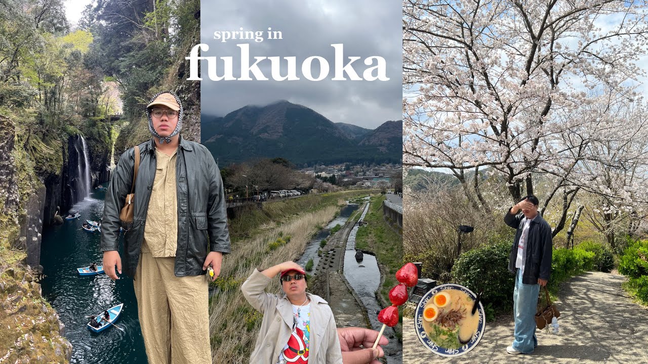 fukuoka vlog: exploring kyushu, spring in japan, beppu, shopping, takachiho gorge, japanese food 🇯🇵🌸