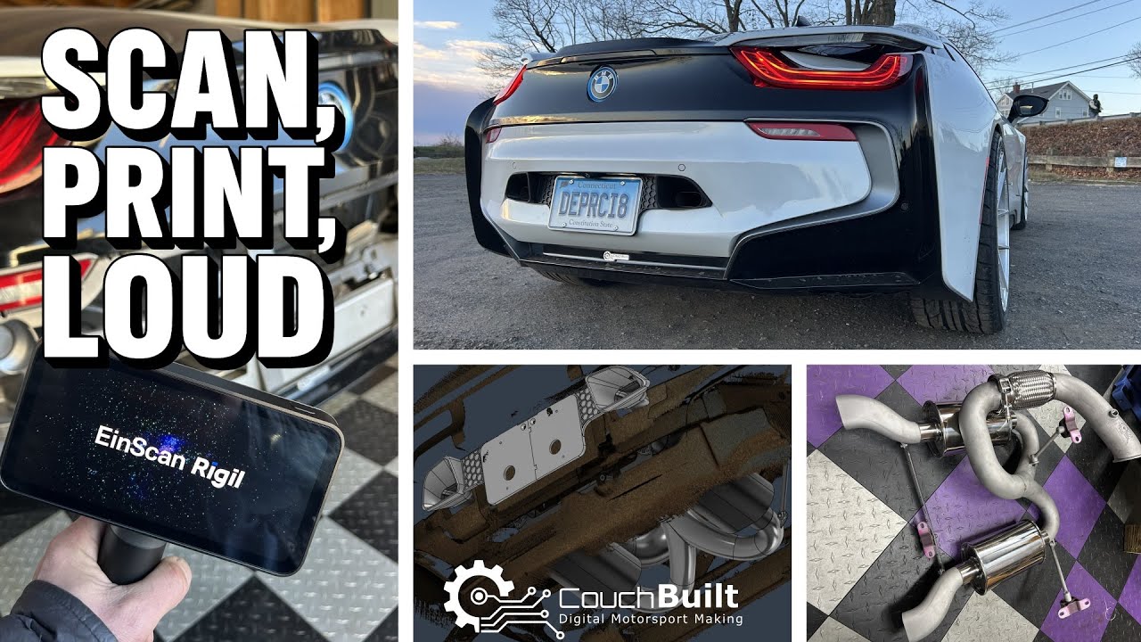 3D printing a flame throwing exhaust to turbo rotary swap a BMW i8