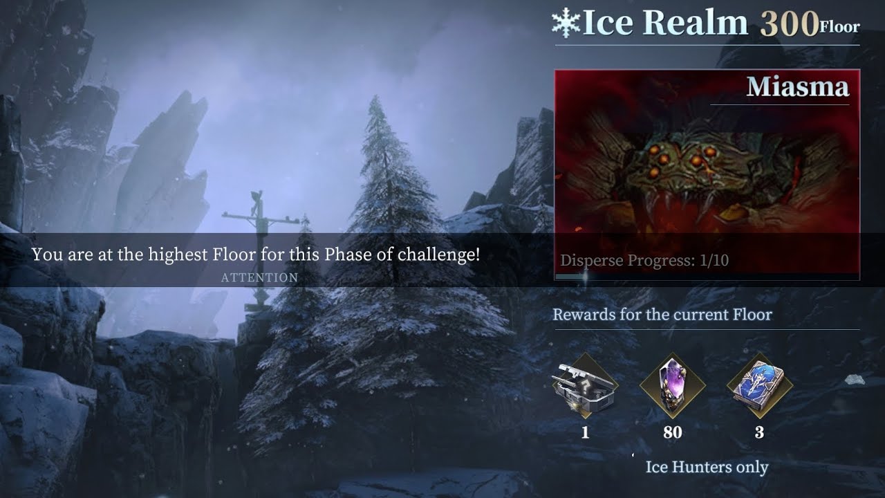 Ice Realm Conquerer Floor 296 to 300 with Freezing Tempest and Destined Executioner Dante as Damager
