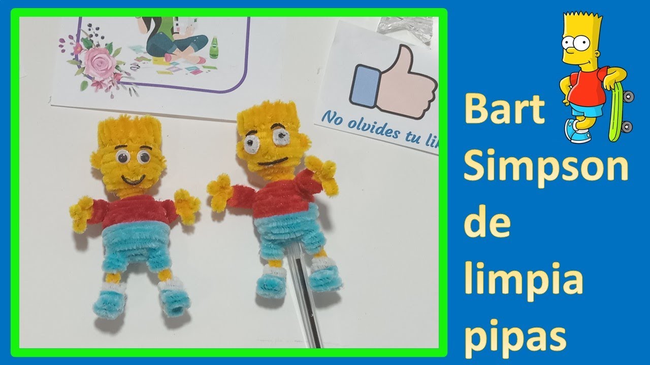 Como Hacer A Bart Simpson Con Limpiapipas