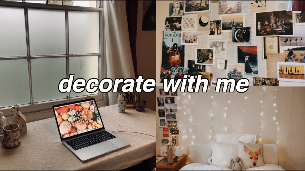 decorating my university room (dark academia)