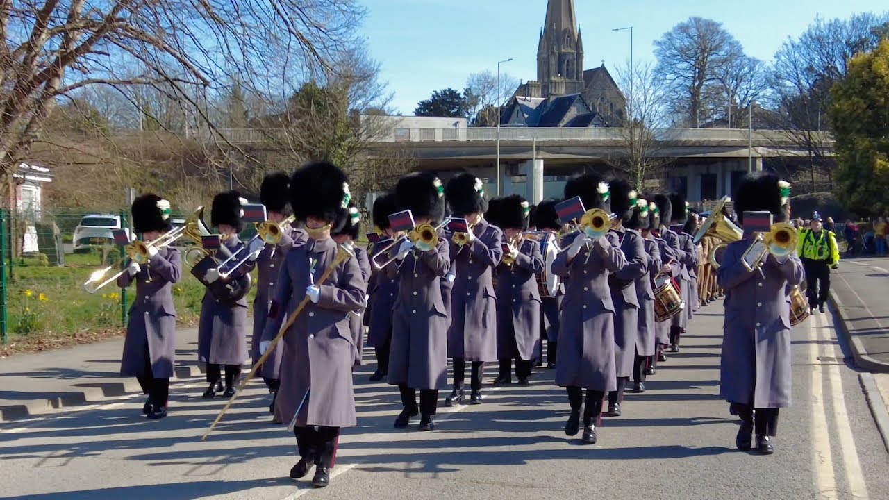 *Now in 4K*. Band of The Welsh Guards: Bridgend St. David's Day Parade.