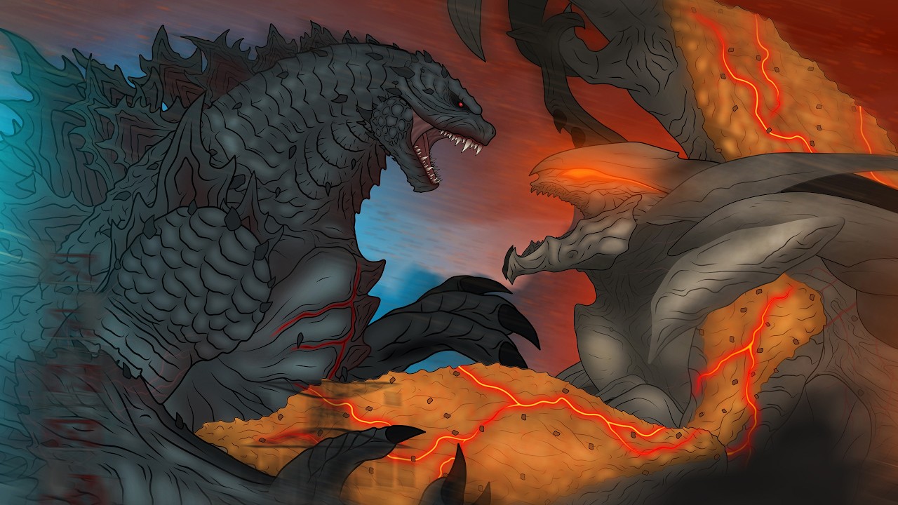 Destrodary Godzilla VS MUTO Prime | ANIMATION | EPIC BATTLE