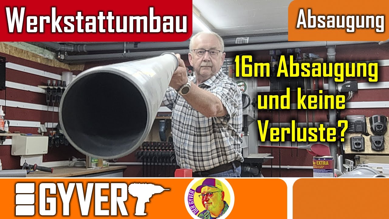 Absaugleitung verlegen (16m.) Geht das ohne Saugverlust?