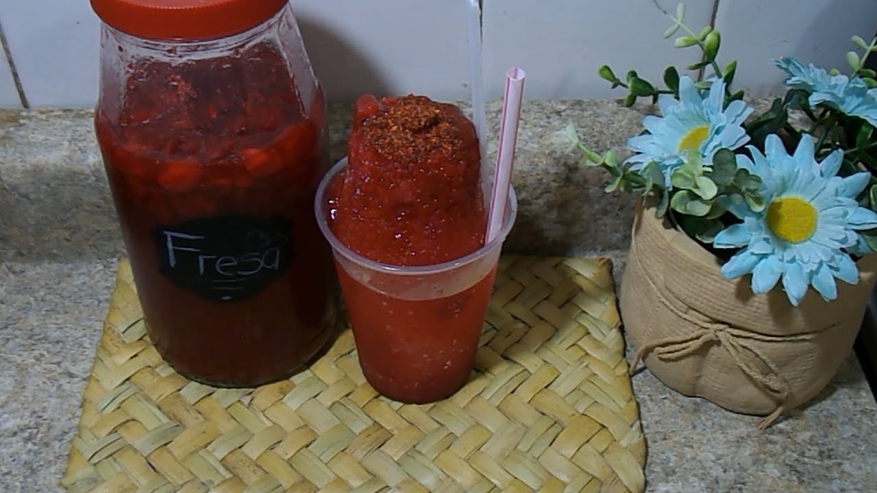 Jarabe para raspados sabor fresa | mieles para raspados |