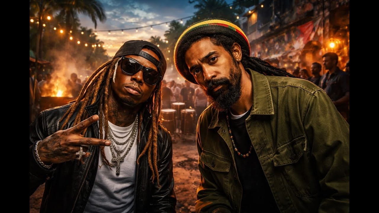 Damian Marley ft. Lil Wayne --Code of the Jungle (Lyrics video)