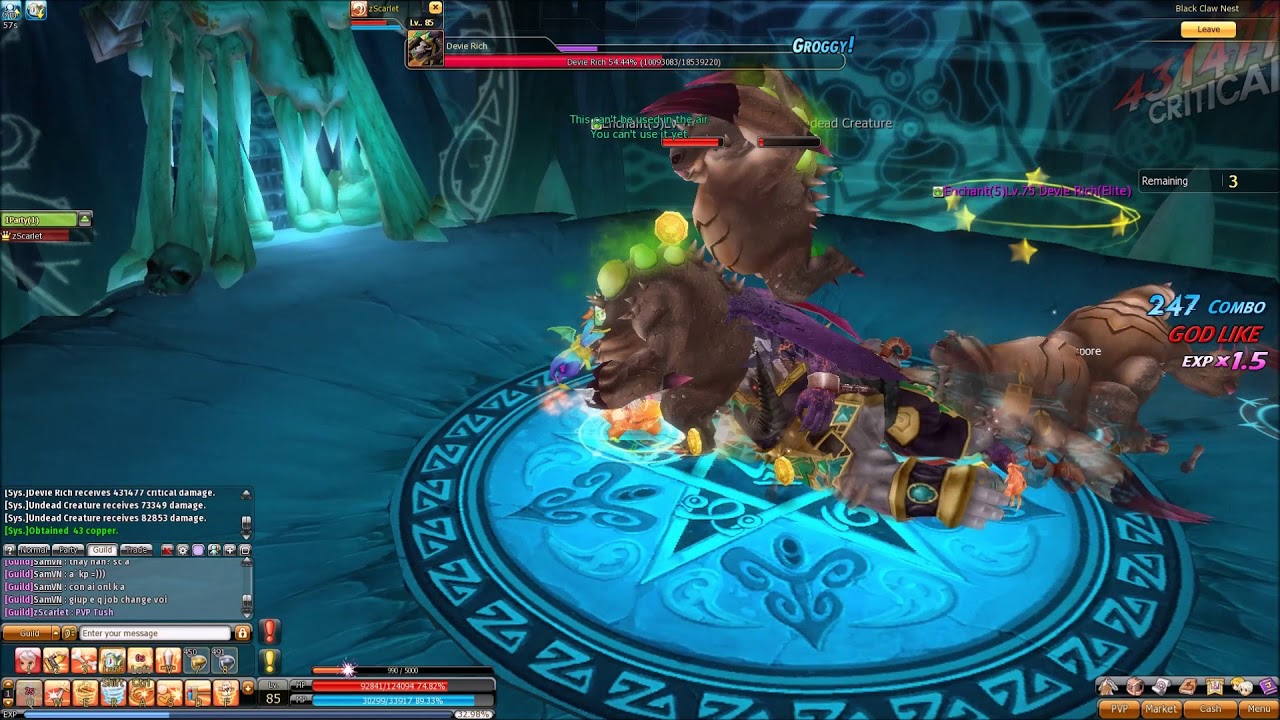 [Dragon Saga] Dragon Knight 85 vs Elga Dungeon - Part 1