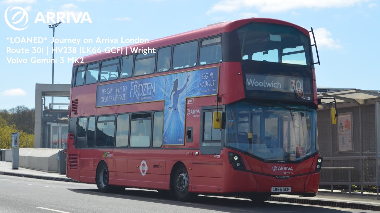 *LOANED* Journey on Arriva London Route 301 | HV238 (LK66 GCF) | Wright Volvo Gemini 3 MK2