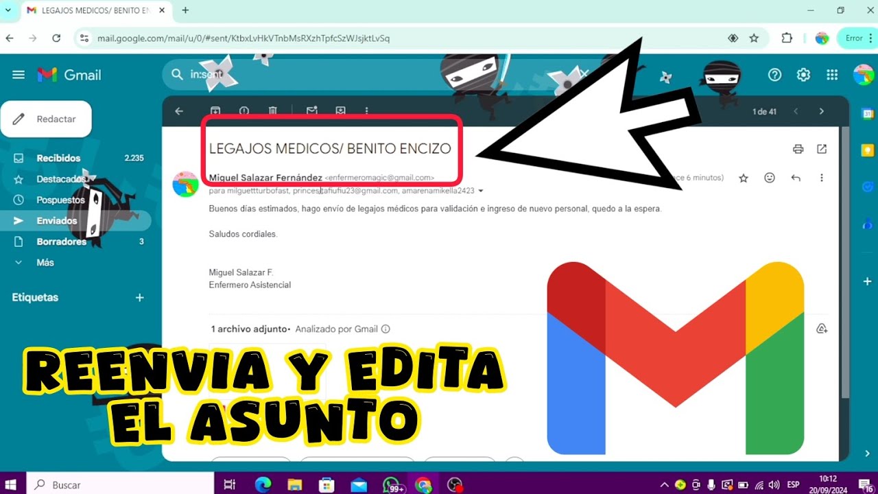 Como reenviar un correo y editar el ASUNTO en Gmail ✅️✅️