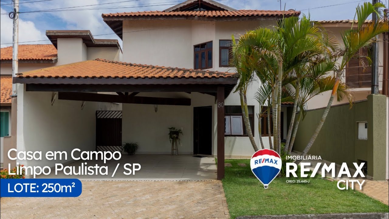 🏠CASA À VENDA | Casa em condomínio com 225,87m² em Campo Limpo Paulista / São Paulo | REMAX CITY