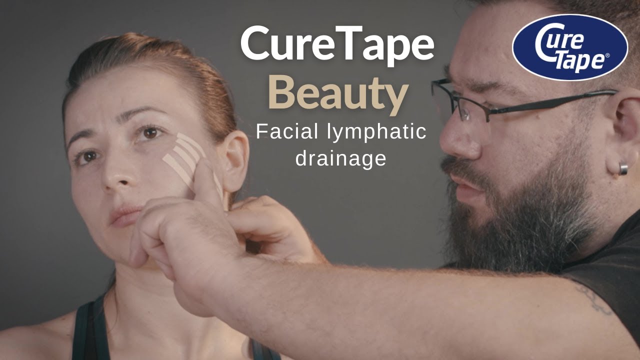 How to reduce facial puffyness using kinesiology tape | CureTape&reg; Beauty