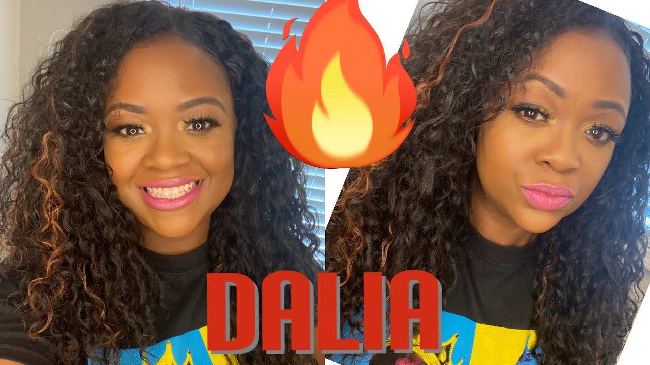 Best Cheap Natural Wig Sensationnel Synthetic Half Wig Instant Weave  Dalia color F1B30