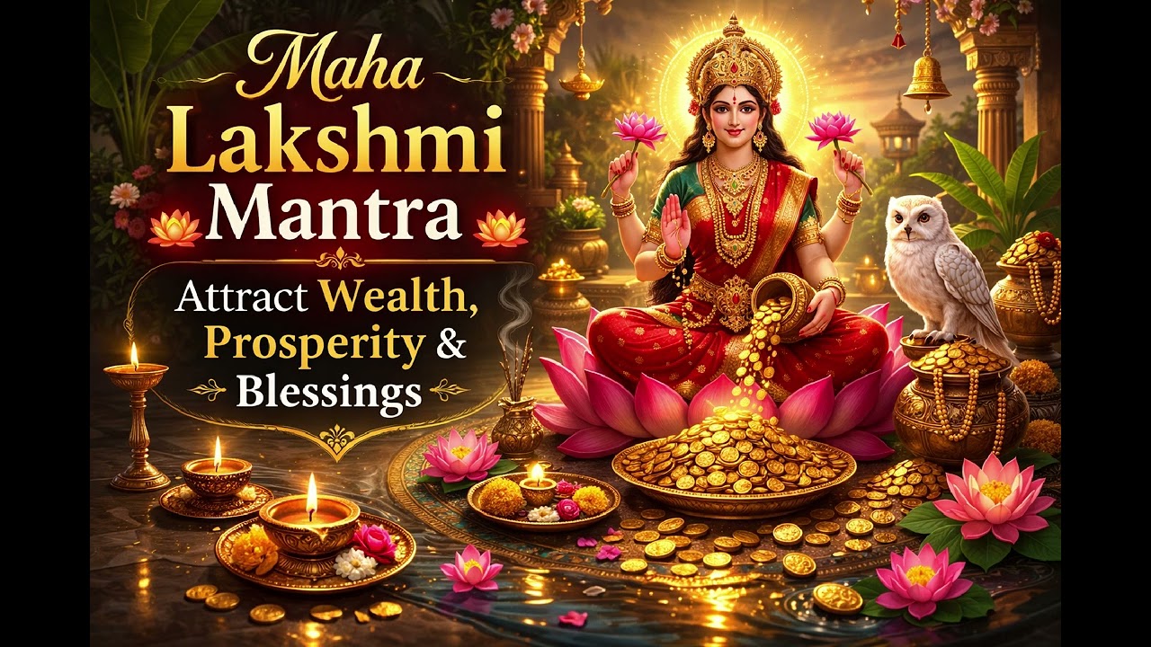 Powerful Mahalaksmi Mantra I For Money, wealth, happiness & Success I Listen to it every morning