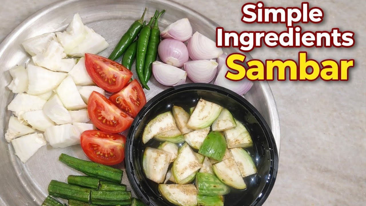 Simple Homemade Sambar Recipe with Basic Ingredients/సాంబార్ @ inspired by VillageCookingChannel 