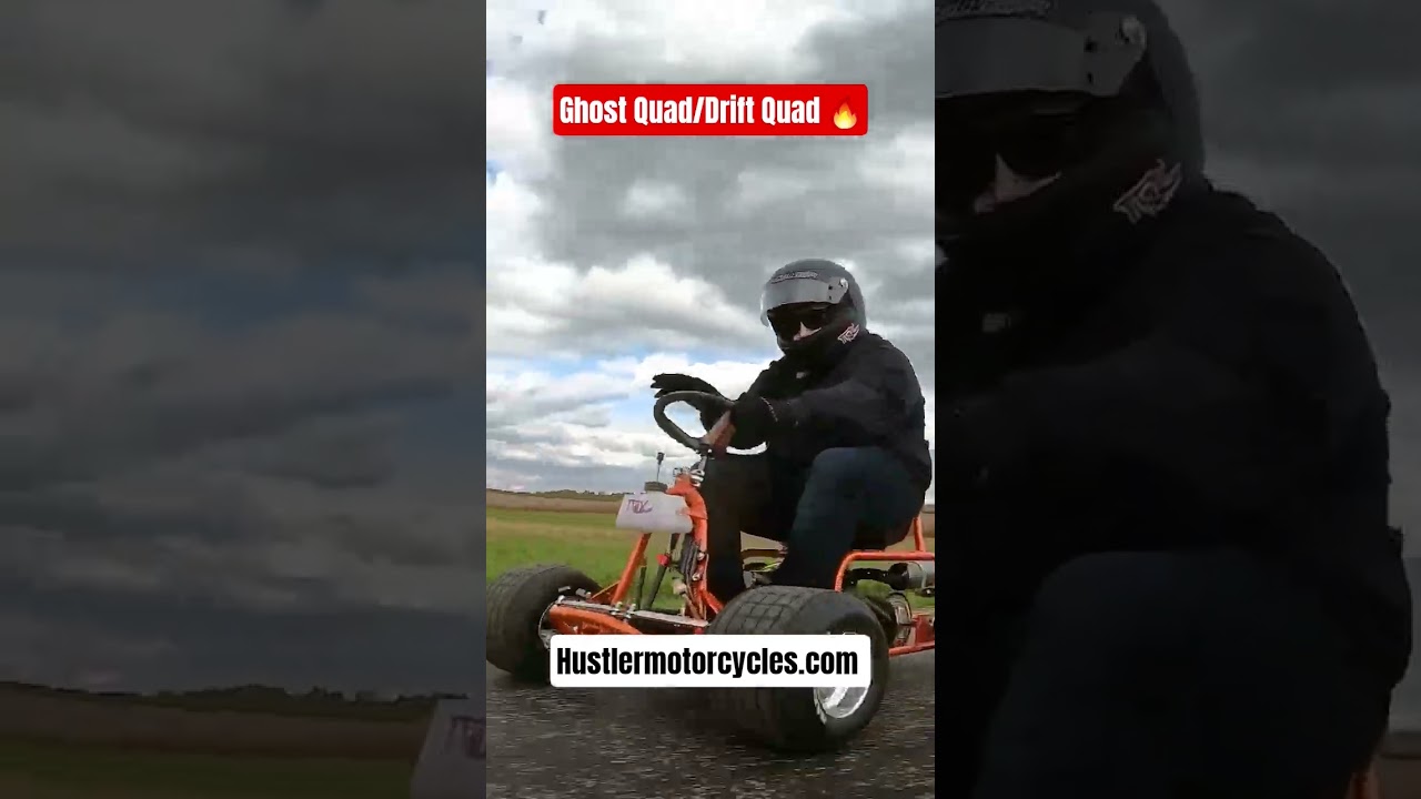 drift quad drifting down the street 