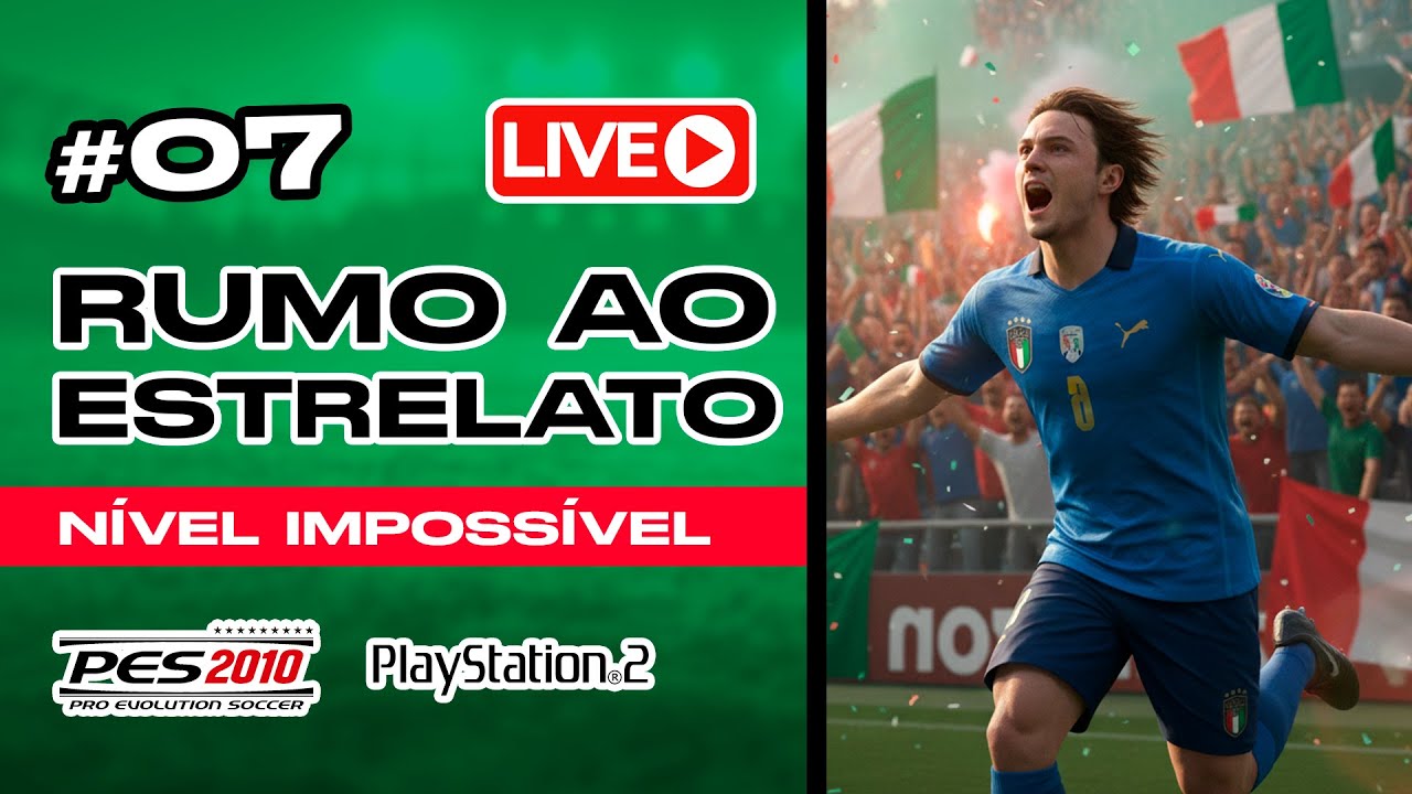 #07 ☄️Albertini Estreia de Maneira Meteorica na Sele&ccedil;&atilde;o Italiana! | Pes 2010 de Ps2 Com Mod Italiano