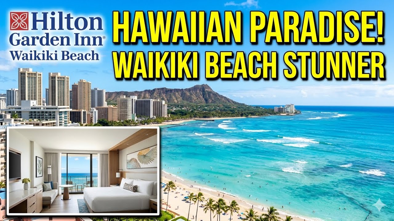 [4K] Hotel Tour | 🇺🇸 HONOLULU, Hilton Garden Inn Waikiki Beach 2025
