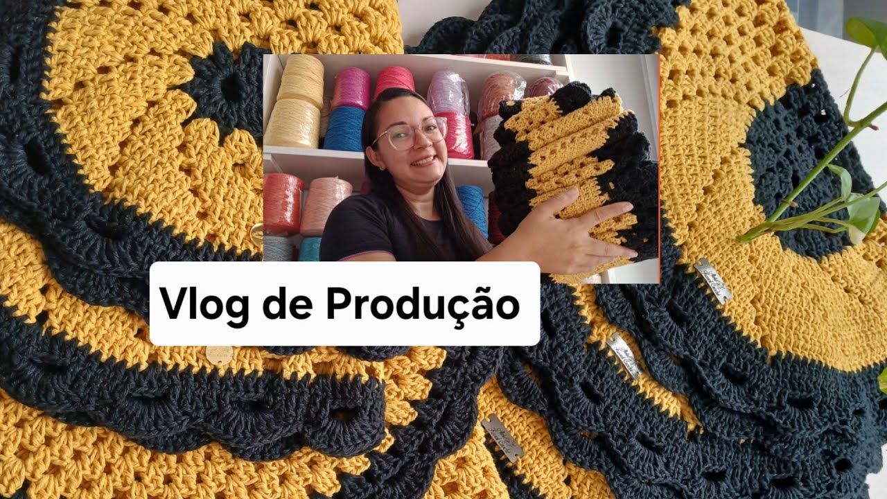 Vlog de Produção de um Kit de Cozinha #croche #produçãodecroche 