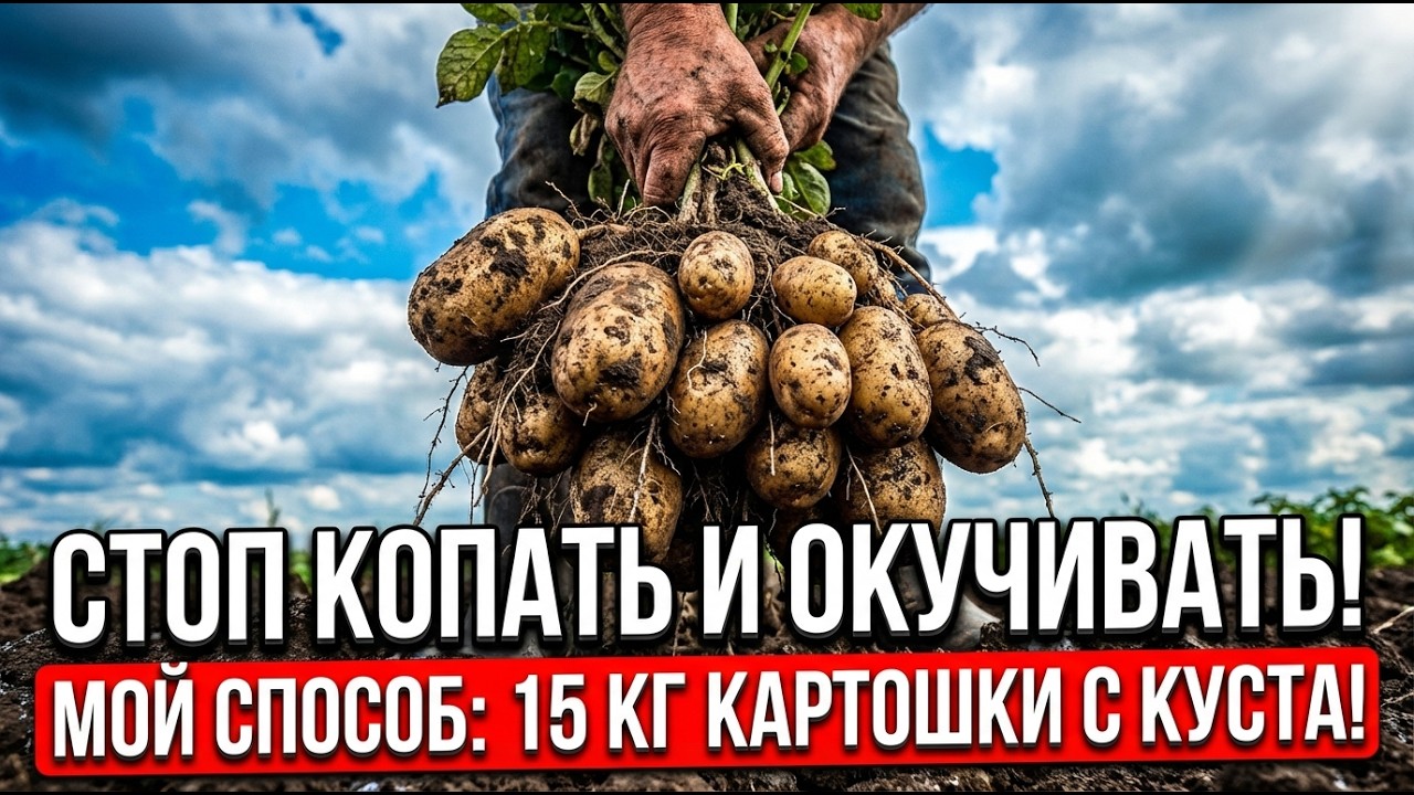 ШОК! 800 КГ КАРТОФЕЛЯ С СОТКИ БЕЗ НАДРЫВА — МЕТОД, КОТОРЫЙ ПЕРЕВЕРНЁТ ВАШ ОГОРОД!