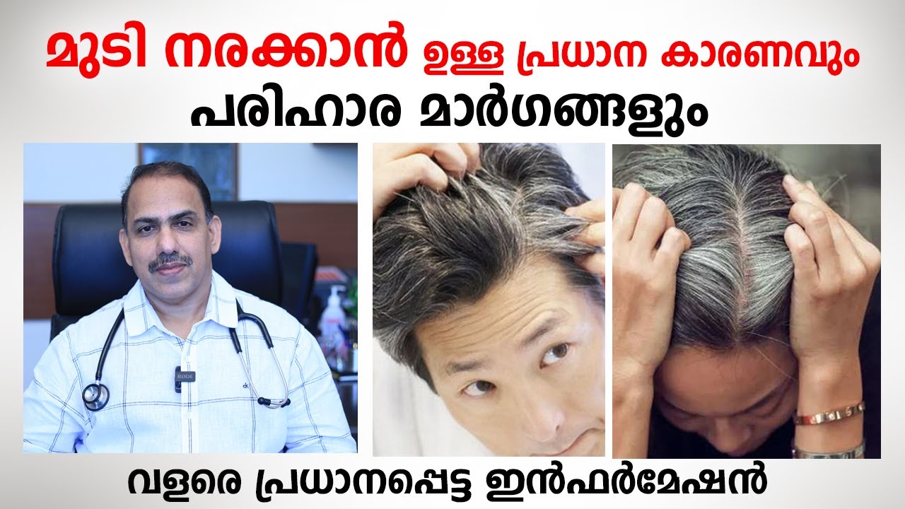 മുടി നരക്കാൻ ഉള്ള പ്രധാന കാരണവും പരിഹാര മാർഗങ്ങളും |  Premature Hair Greying | Dr. Ummer Karadan
