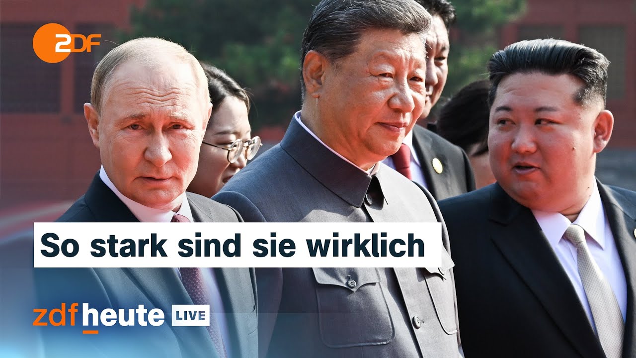 Militärparade in China: Wie Xi, Putin und Kim ihre Macht demonstrieren | ZDFheute live