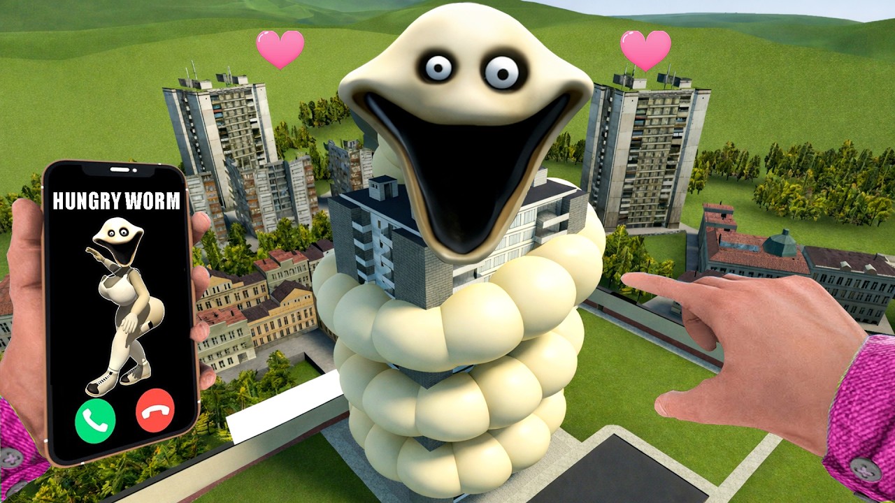 Something Terrifying Happens When Hungry Worm Calls You in the City 😱 | Garry’s Mod Squid Game