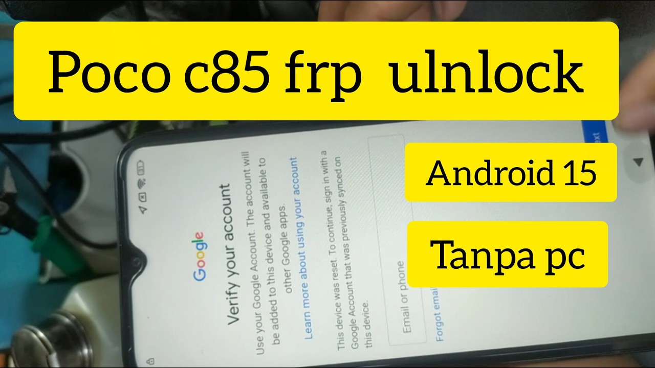 How to bypass frp poco c85 / poco c85 frp bypass Android 15 / poco c85 frp unlock without PC 2026